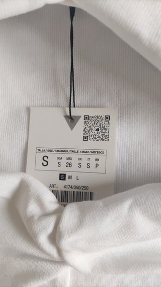 Vestido Zara Blanco Cut-out Talla S