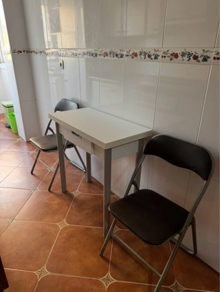 Mesa auxiliar cocina metal y madera