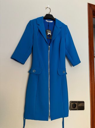 Vestido azul Carher talla XS, nuevo con etiqueta
