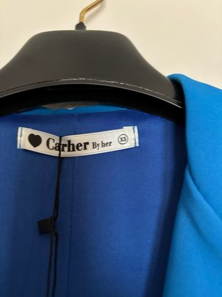 Vestido azul Carher talla XS, nuevo con etiqueta