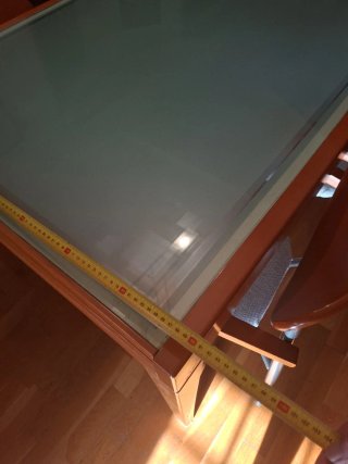 Mesa de comedor extensible madera y cristal