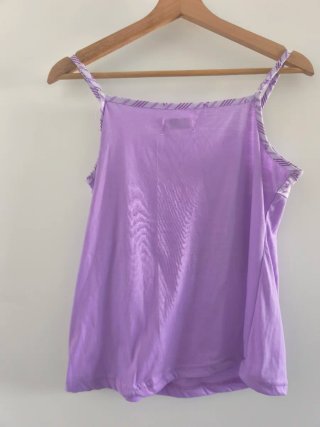 Pijama corto morado y blanco Talla S