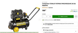 Compresor Stanley FatMax 24L 1.5 HP