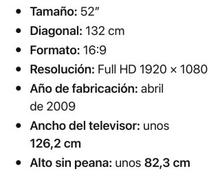 Televisor Sony Bravia 52 Negro