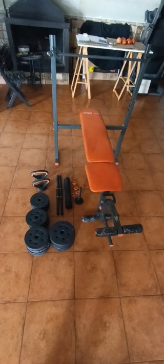 Banco de pesas Sport Life + 30 mancuernas kg