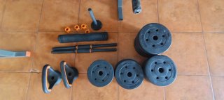 Banco de pesas Sport Life + 30 mancuernas kg