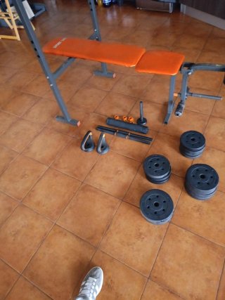 Banco de pesas Sport Life + 30 mancuernas kg
