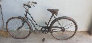 Bicicleta Orbea Clásica 1956 con matricula antigua