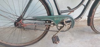 Bicicleta Orbea Clásica 1956 con matricula antigua