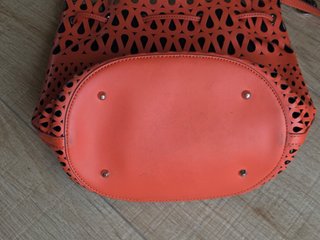 Bolso DKNY Naranja Piel Calada