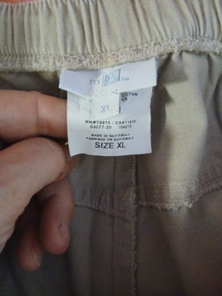 Pantalón premamá beige algodón Talla XL