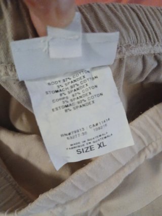 Pantalón premamá beige algodón Talla XL
