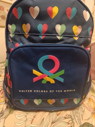 Mochila Benetton Corazones Multicolor