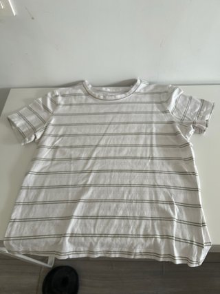 Lefties Camisetas Rayas Blancas y Grises
