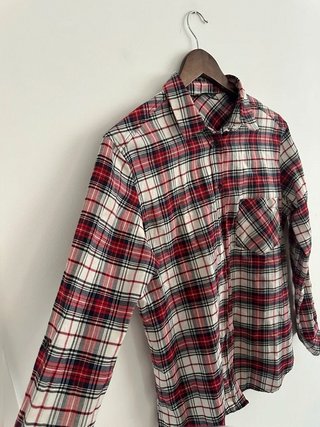 Camisa cuadros Mango Talla M Algodón Manga Larga