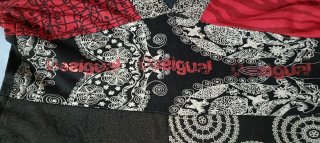 Vestido Desigual Negro y Rojo
