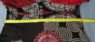 Vestido Desigual Negro y Rojo
