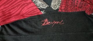 Vestido Desigual Negro y Rojo