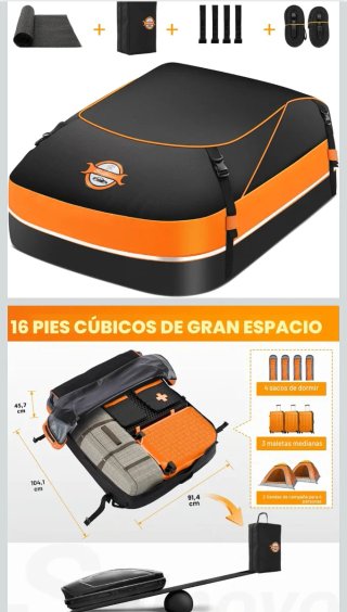 Cofre Techo Coche 566L Flexible Nuevo