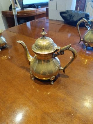 Juego de té vintage alpaca