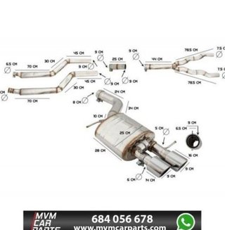 Sistema de escape deportivo completo para BMW Seri