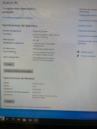 Ordenador HP EliteOne G1 I7 Tactil