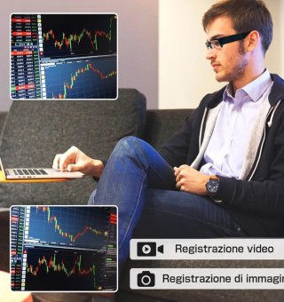 Occhiali con Videocamera Integrata 1080P Full HD
