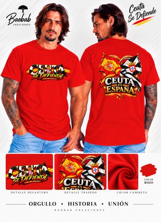 Camiseta Roja Ceuta Se Defiende