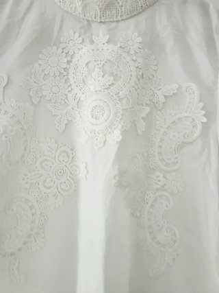 Blusa Vintage Encaje Blanco