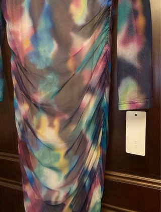 Vestido tul estampado multicolor