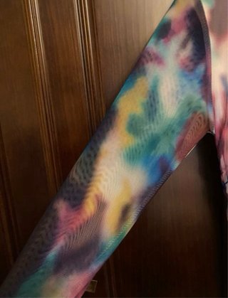 Vestido tul estampado multicolor
