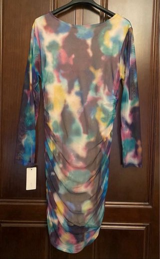 Vestido tul estampado multicolor