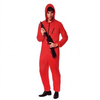Disfraz Atracador Mono Rojo con Capucha