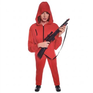 Disfraz Atracador Mono Rojo con Capucha