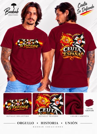 Camiseta granate Ceuta Se Defiende