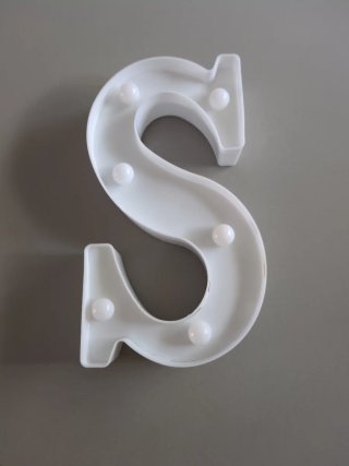 Letra S Luminosa Blanca