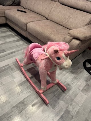 Caballo Mecedora Unicornio Rosa