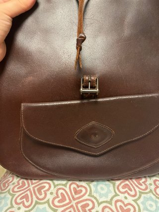 Mochila de piel marrón