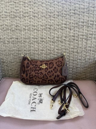 Bolsa Coach Castanho Animal Print
