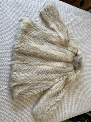 Abrigo zorro blanco talla única