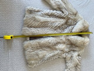 Abrigo zorro blanco talla única