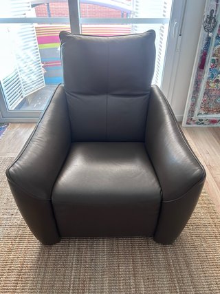 Sillón Individual de Piel Marrón