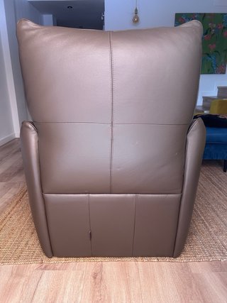 Sillón Individual de Piel Marrón
