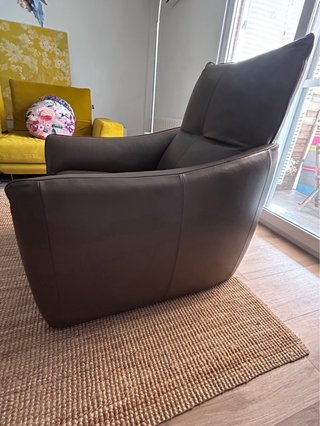 Sillón Individual de Piel Marrón