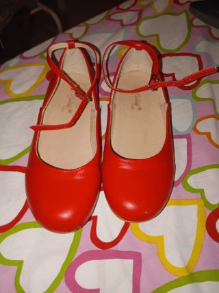 Bailarinas rojas piel talla 33 niña