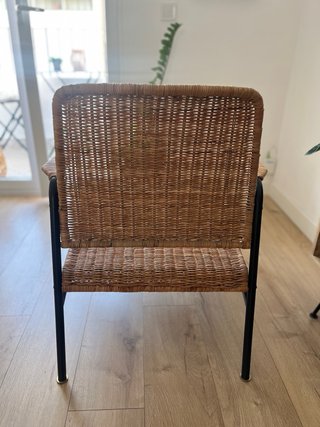 Sillón Ratán Natural IKEA Negro