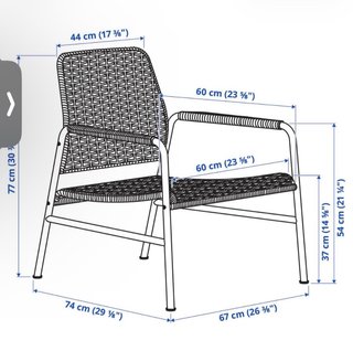 Sillón Ratán Natural IKEA Negro