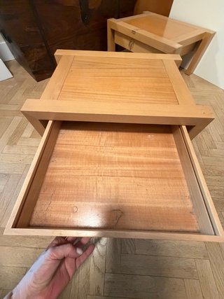 Juego de 2 mesitas de noche de madera
