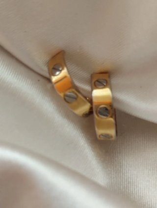 Orecchini cerchi clip vintage oro