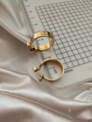 Orecchini cerchi clip vintage oro